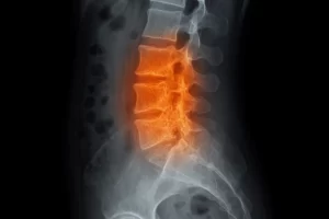 Espondilitis anquilosante en la zona lumbar de la columna vertebral