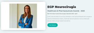 La doctora Elsa González Pérez gana el premio a mejor neurocirujano especialista en cirugía mínimamente invasiva
