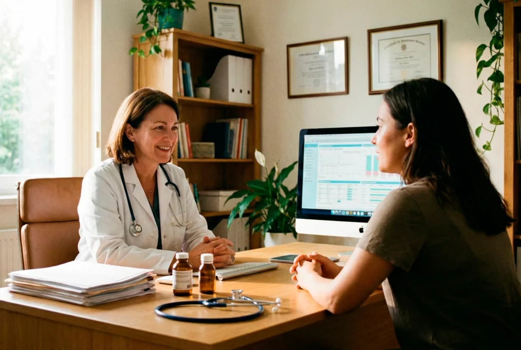 Doctora explica qué es la medicina regenerativa a un paciente